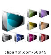 Royalty Free RF Clipart Illustration Of A Digital Collage Of Colorful Angled Rectangular Web Buttons