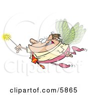 Poster, Art Print Of Business Man Office Fairy With Wings And A Magic Wand