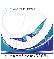 Poster, Art Print Of Blue Template Background With Sample Text - Version 1