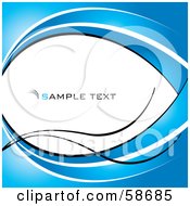 Poster, Art Print Of Blue Template Background With Sample Text - Version 2