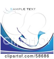 Poster, Art Print Of Blue Template Background With Sample Text - Version 3