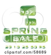 Poster, Art Print Of Green Spring Sale Discount Announcement
