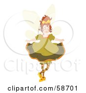 Poster, Art Print Of Brunette Fairy Holding Up Her Dress