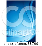 Blue Vertical Background With Curving Waves