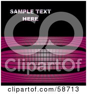 Poster, Art Print Of Pink Wave On Black Background With Sample Text