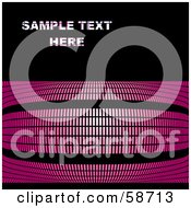 Royalty Free RF Clipart Illustration Of A Pink Wave On Black Background With Sample Text
