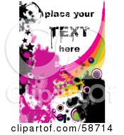 Poster, Art Print Of Splattered Rainbow And Grunge Background With Sample Text