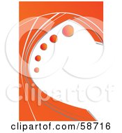 Poster, Art Print Of Background With Orange Dots In White And Orange Borders