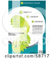 Green Gear Background Template With Sample Text