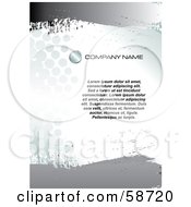 Royalty Free RF Clipart Illustration Of A Grungy Industrial Chrome And Halftone Background With Sample Text