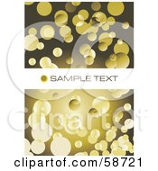 Poster, Art Print Of Background Of Yellow Bubbles On Brown With A Text Bar