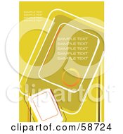 Royalty Free RF Clipart Illustration Of A Mustard Yellow Template With Sample Text