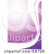 Poster, Art Print Of Bursting Purple Background With White Waves