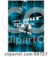 Poster, Art Print Of Grungy Blue Tile Background With Sample Text