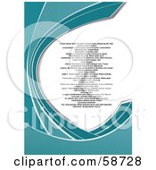 Royalty Free RF Clipart Illustration Of A Blue Template With White Space And Sample Text