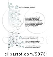 Royalty Free RF Clipart Illustration Of A White Template Bordered With Chrome Circles With Sample Text