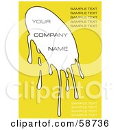 Royalty Free RF Clipart Illustration Of A Yellow Background With A White Splatter And Sample Text