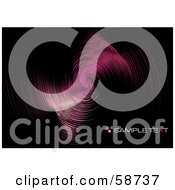 Royalty Free RF Clipart Illustration Of A Shiny Pink Spiral On Black With Sample Text