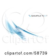 Blue Ripple On White With Sample Text