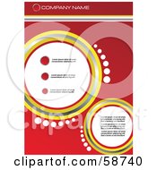 Poster, Art Print Of Red Circle Background With Sample Text