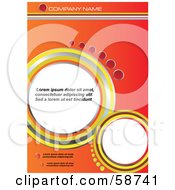 Poster, Art Print Of Orange Circle Background With Sample Text
