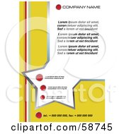 Poster, Art Print Of Yellow Star Template With Sample Text