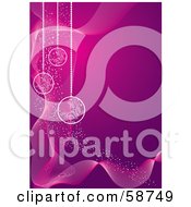 Poster, Art Print Of Purple And Pink Christmas Background With Ornaments