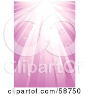 Royalty Free RF Clipart Illustration Of A Background Of Pink Rays With Stars Bursts And Circles