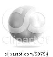 Royalty Free RF Clipart Illustration Of A Faint Floating Gray Ball With A Shadow by MilsiArt