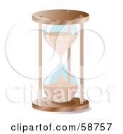 Royalty Free RF Clipart Illustration Of The Sands Of An Hourglass Pouring Down