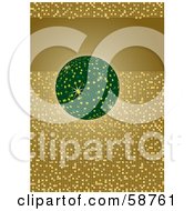 Poster, Art Print Of Green Disco Ball With A Gold Tile Glitter Background And A Text Bar