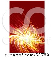 Royalty Free RF Clipart Illustration Of A Swirling Light Explosion On Red