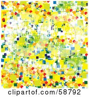 Poster, Art Print Of Abstract Background Of Colorful Squares Circles And Sparkles