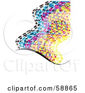 Poster, Art Print Of Waving Cmyk Dotted Flag On White - Version 2