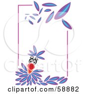 Poster, Art Print Of Scared Purple Parrot Losing Feathers And Bordering A White Background