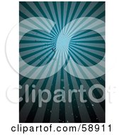Royalty Free RF Clipart Illustration Of A Background Of A Blue Grunge Burst Of Light Rays Version 2