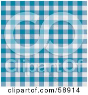 Royalty Free RF Clipart Illustration Of A Background Of Blue And White Checkered Table Cloth by michaeltravers