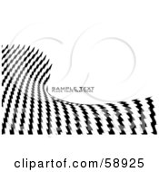 Royalty Free RF Clipart Illustration Of A Black And White Background Of A Wave Of Jagged Lines And Sample Text by michaeltravers