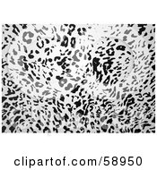 Royalty Free RF Clipart Illustration Of A Patterned Snow Leopard Skin Print Background by michaeltravers