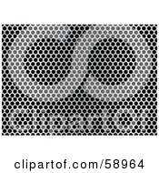 Poster, Art Print Of Chrome Metal Grill Background With Holes - Version 2