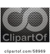Royalty Free RF Clipart Illustration Of A Dark Hexagon Metal Background