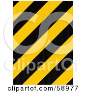 Poster, Art Print Of Black And Yellow Warning Stripe Background - Version 1