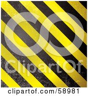 Poster, Art Print Of Black And Yellow Warning Stripe Background - Version 2