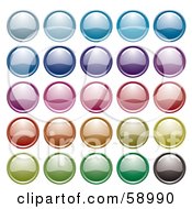 Royalty Free RF Clipart Illustration Of A Digital Collage Of Rounded Colorful Orb Buttons Version 5