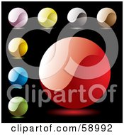 Royalty Free RF Clipart Illustration Of A Digital Collage Of Rounded Colorful Orb Buttons Version 2