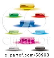 Royalty Free RF Clipart Illustration Of A Digital Collage Of Colorful Pill Shaped Website Buttons
