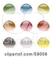 Royalty Free RF Clipart Illustration Of A Digital Collage Of Colorful And Reflective Water Droplets by michaeltravers
