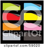 Digital Collage Of Peeling Rectangular Stickers In Multiple Colors