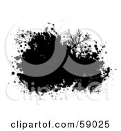 Black Ink Splatter Background On White - Version 1