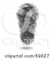 Royalty Free RF Clipart Illustration Of A Black Sketch Of A Scribble Pile by michaeltravers